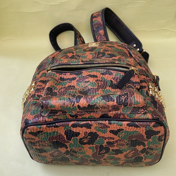 MCM x BAPE STARK large backpack in camo visetos limited edition - Picture 8 of 17